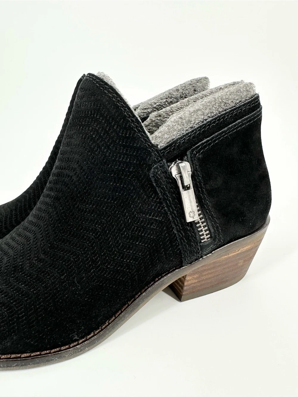 Lucky Brand Fhuna Ankle Bootie Suede Black
